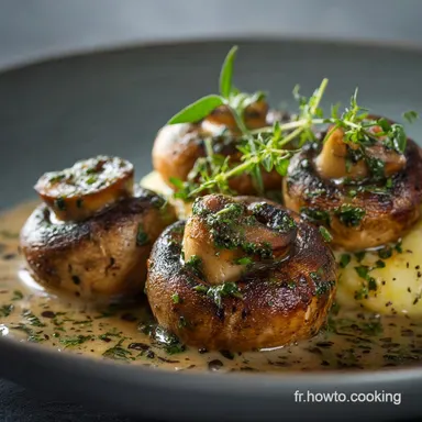 Champignons &agrave; lAil et au Persil au Four Recette facile saveur bistrot Fiche recette