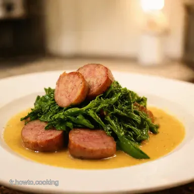 Chou Vert Brais&eacute; aux Saucisses Le Plat R&eacute;confortant Parfait Fiche recette