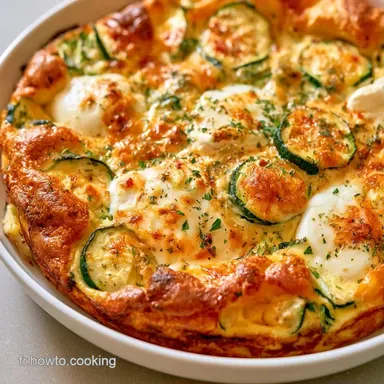 Clafoutis Courgettes Ch&egrave;vre pour 6 Personnes Fiche recette