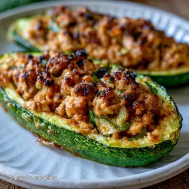 Courgettes Farcies au Four pour 4 Personnes Fiche recette