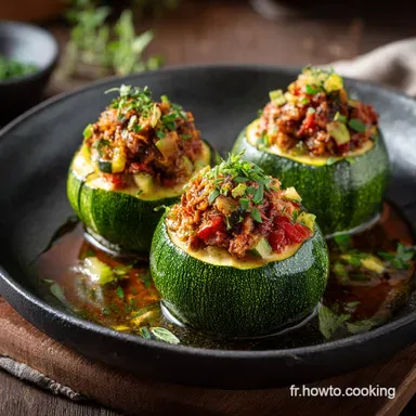Courgettes Farcies Lgres Proven&ccedil;ales Recette Facile Minceur Fiche recette