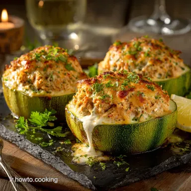 Courgettes Farcies au Thon et Fromage Frais Recette L&eacute;g&egrave;re et Cr&eacute;meuse Fiche recette