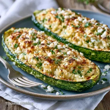 Courgettes Farcies V&eacute;g&eacute;tariennes au Riz Fiche recette
