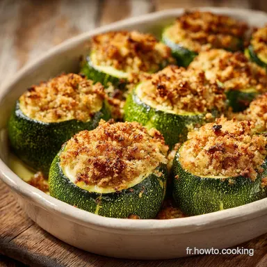 Courgettes rondes farcies au crumble la recette estivale croustillante Fiche recette