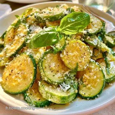 Courgettes Vapeur Parmesan en 25 Minutes Fiche recette