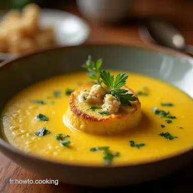 Crème de Céleri au Curcuma et Œuf Mollet Recette Facile et Réconfortante Fiche recette