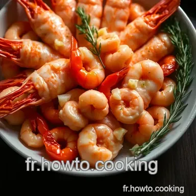 Recette crevette : Savoureuses Crevettes &agrave; l'Ail et au Persil Fiche recette