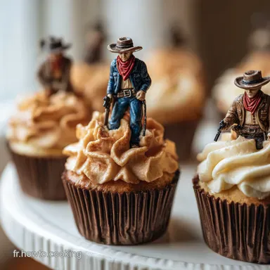 Cupcakes de Cowboy pour 12 P. Recette Am&eacute;ricaine Fiche recette