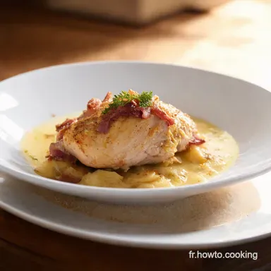 D&eacute;lice de Poulet Cr&eacute;meux aux Lardons Mon Secret R&eacute;confortant Fiche recette