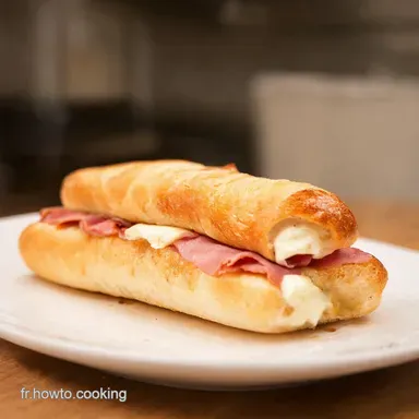 DemiBaguettes au Jambon et Mozzarella Un D&eacute;lice Bistro Facile Fiche recette