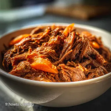 Effiloch&eacute; de B&oelig;uf Maison: Slow-Roasted Tender Fiche recette