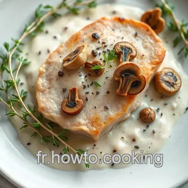 Escalope de Veau Cr&egrave;me & Champignons: Un D&eacute;lice Facile! Fiche recette