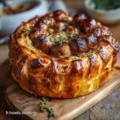 Feuillet&eacute; aux saucisses : Festif et Savoureux pour No&euml;l Fiche recette