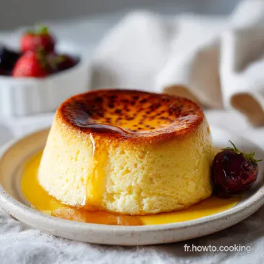 Parisian Flan French Custard Pie - Recette Maison Cr&eacute;meuse