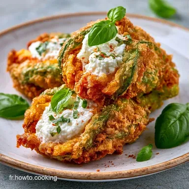 Fleurs de Courgettes Farcies &agrave; la Ricotta Fiche recette