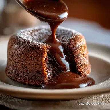 Fondants L&eacute;gers au Chocolat : La recette sans beurre, c&oelig;ur coulant. Fiche recette