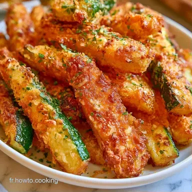 Frites De Courgettes Air Fryer Parmesan Fiche recette