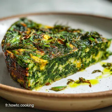 Frittata aux herbes persane : Recette Kuku Sabzi en 50 Minutes Fiche recette