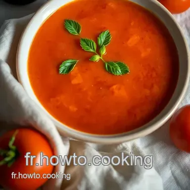 Gaspacho Andalou : Une Soupe Froide Savoureuse et Facile &agrave; Pr&eacute;parer Fiche recette
