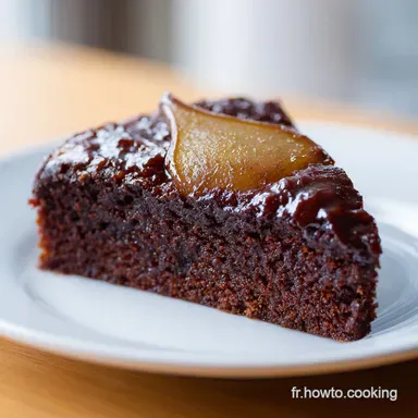 G&acirc;teau Poires Chocolat : Recette Fondante en 60 Minutes Fiche recette