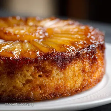 G&acirc;teau de Semoule &agrave; lAnanas Recette Facile Fondante et Caram&eacute;lis&eacute;e Fiche recette