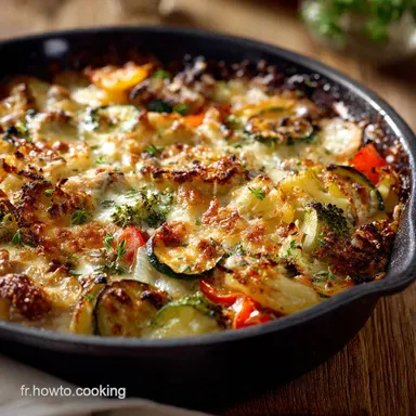 Gratin l&eacute;ger aux l&eacute;gumes et au Thon Recette saine et rapide Fiche recette