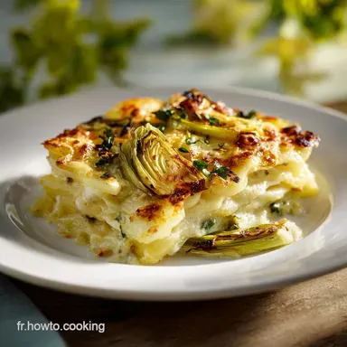 Gratin Poireaux Pommes De Terre pour 6 Portions Fiche recette