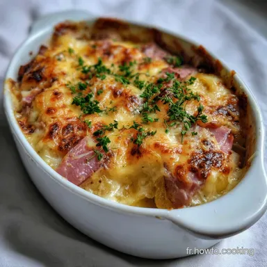 Gratin Pommes Terre Jambon : La Recette Fran&ccedil;aise Ultra Cr&eacute;meuse au Comt&eacute; Fiche recette