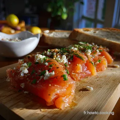 Recette de Saumon Gravlax &agrave; la Su&eacute;doise Classique Fiche recette
