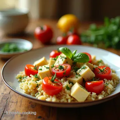 Salade de Riz Vénéré aux Tofu Fines Herbes Recette Estivale Facile Fiche recette