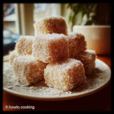 Mes Lamingtons à la rose La pâtisserie chic à leau de rose et noix de coco Fiche recette