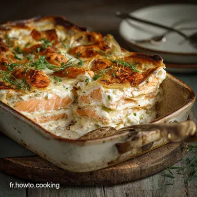Lasagnes au Saumon Poireaux et Ch&egrave;vre la version fondante au ch&egrave;vre Fiche recette