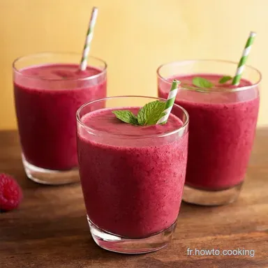 Smoothies Faciles Mon Smoothie Framboise Menthe Amande Fiche recette