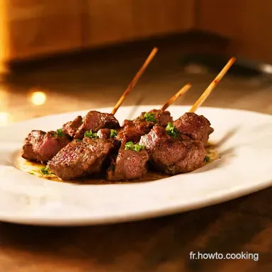 Ma Marinade Secr&egrave;te pour Brochettes de Boeuf Tendres Fiche recette