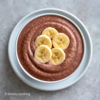 Milkshake Banane Chocolat en 5 Minutes Fiche recette