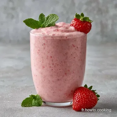 Milkshake Fraise Menthe pour 2 Portions Fiche recette