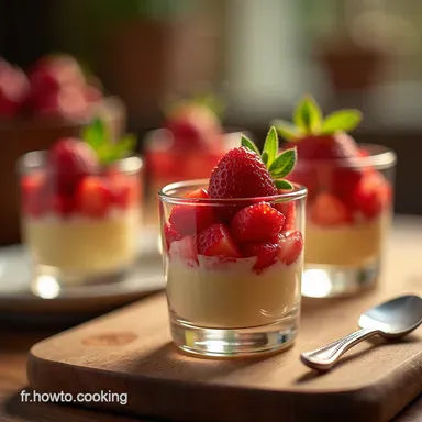 Minifraisiers en Verrines Recette Express Mousseline et Fraises Fiche recette
