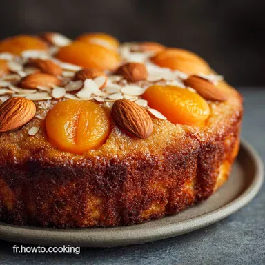 G&acirc;teau moelleux abricots et amande La recette facile et gourmande Fiche recette