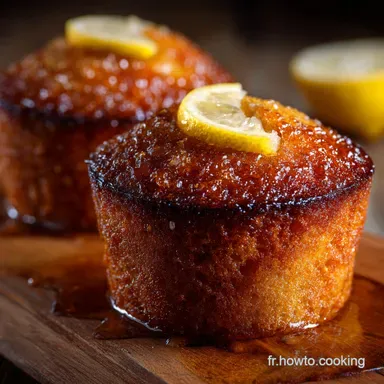 Muffins Citron Miel C&oelig;ur Fondant au Chocolat Blanc Recette Moelleuse Fiche recette