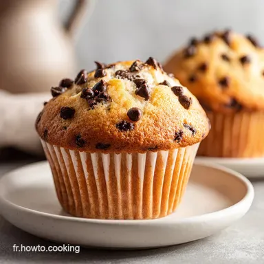 Muffins aux P&eacute;pites de Chocolat: Fluffy, 30 Min Fiche recette