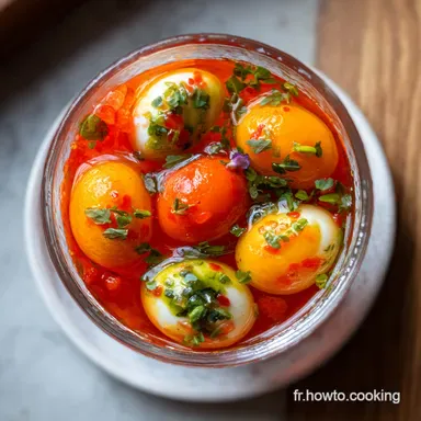 &OElig;ufs Marin&eacute;s Bloody Mary en 30 Minutes Fiche recette