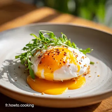 Oeufs Poch&eacute;s en 8 Minutes pour 4 Portions Fiche recette