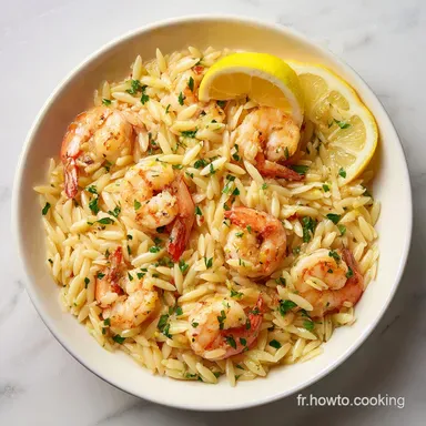 Repas Rapide Du Soir: Orzo aux Crevettes en 17 Min Fiche recette