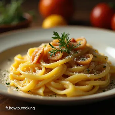 Pâtes à la Crème Poulet et Champignons 40 Min Chrono Fiche recette