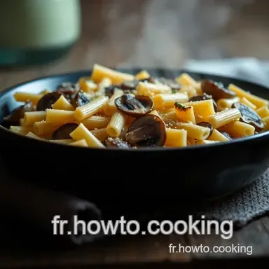 Recette de P&acirc;tes Cr&eacute;meuses aux Champignons : Un D&icirc;ner Confortable Fiche recette