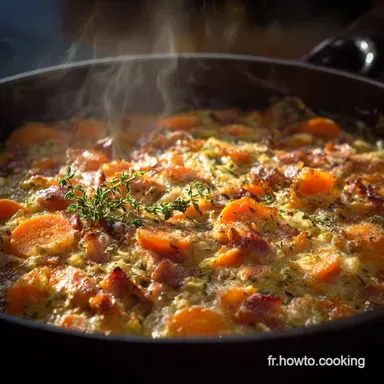 Po&ecirc;l&eacute;e L&eacute;g&egrave;re de Carottes aux Lardons Recette Fondante Rapide Fiche recette