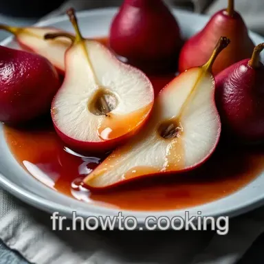 Poires en Sirop au Vin Rouge : Un Dessert &Eacute;tonnant et Simple Fiche recette