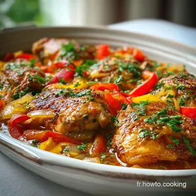 Poulet basquaise: Recette Traditionnelle en 50 Minutes Fiche recette