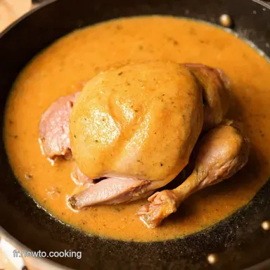 Poulet en Sauce Cr&egrave;meuse Ma Recette Familiale Facile Fiche recette