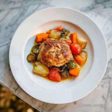 Id&eacute;e de Repas Poulet et L&eacute;gumes Facile pour 4 Portions Fiche recette